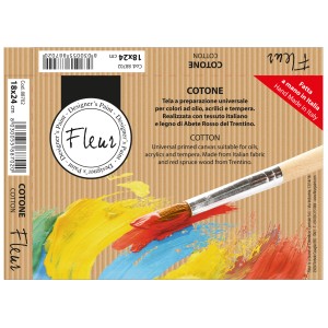 t.b.t. Telaio 18x24 cm, cotone, ideale per colori a olio, acrilici e tempera.