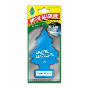 Profumatore auto "Fresh Water" blu di Arbre Magique, albero profumato per la cura dell'auto.