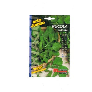 Confezione di semi di rucola 't.b.t.' per erbe aromatiche in giardino.