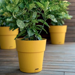 Vaso per piante plastica riciclata Giallo Senape Ø 25 cm