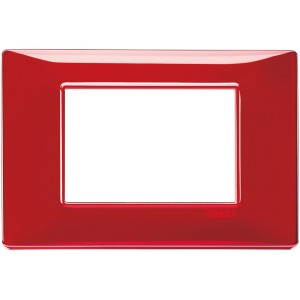 Placca t.b.t. rossa per interruttori e prese.