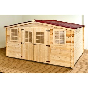 Casetta da giardino in legno sp 28 mm H207xL416xP304 cm