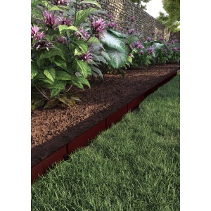 Bordura per giardino t.b.t. in metallo marrone per aiuole e prati.