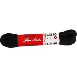 Lacci neri, lunghezza 60 cm, per scarpe da lavoro.