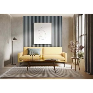 Pannello fonoassorbente decorativo Sandgrau grigio 240x30 cm Sp. 19 mm
