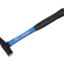 Mazzuola da fabbro LUX Classic, 200 g, con manico in fibra di vetro blu e testa in acciaio per utensili nero.