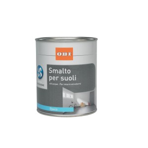 OBI Pittura per pavimenti grigio cemento, latta da 2,5 l, finitura satinata per interni ed esterni.