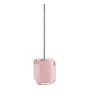 Set scopino WC t.b.t. rosa con manico cromato per il bagno.