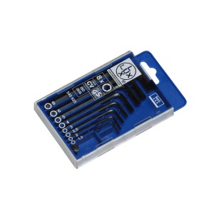 Set di chiavi a brugola LUX Classic, 8 pezzi, con chiavi esagonali in pratica scatola di plastica.