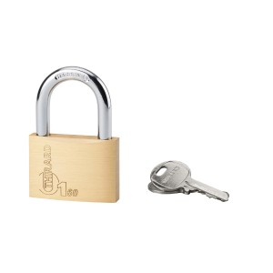 Lucchetto t.b.t. con chiave, ideale per proteggere oggetti di valore.
