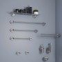 Set accessori bagno t.b.t.: porta asciugamani, dispenser sapone, mensola e altro.