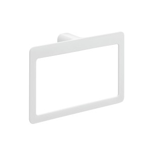Portasciugamani t.b.t. rettangolare bianco per il bagno.