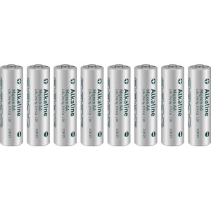 Confezione da otto batterie alcaline AA Mignon.