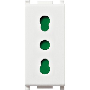 Placca bianca t.b.t. per interruttori e prese.