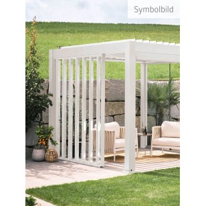 Parete laterale per Pergola Biohort a lamelle bianco 272x234 cm