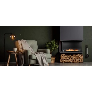Camino a bioetanolo trifacciale 3 lati Divina Fire Trevi 90 3 kW 90x45 cm