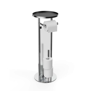 t.b.t. Porta carta igienica con ripiano, cromato