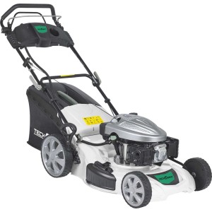 t.b.t. Tagliaerba a scoppio, bianco/argento con cesto di raccolta.