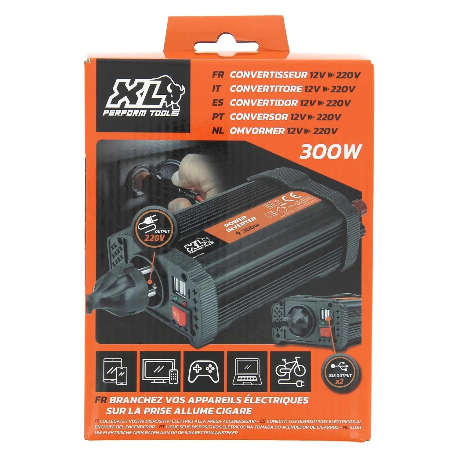 Convertitore 12 V a 230 V 300 W inverter XLPT per alimentazione portatile_3