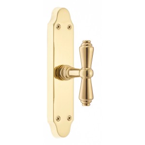 Set maniglia per porta t.b.t. dorata per interni.