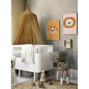 Baldacchino verde Safari Adventure sopra la culla, 240x50x50 cm.
