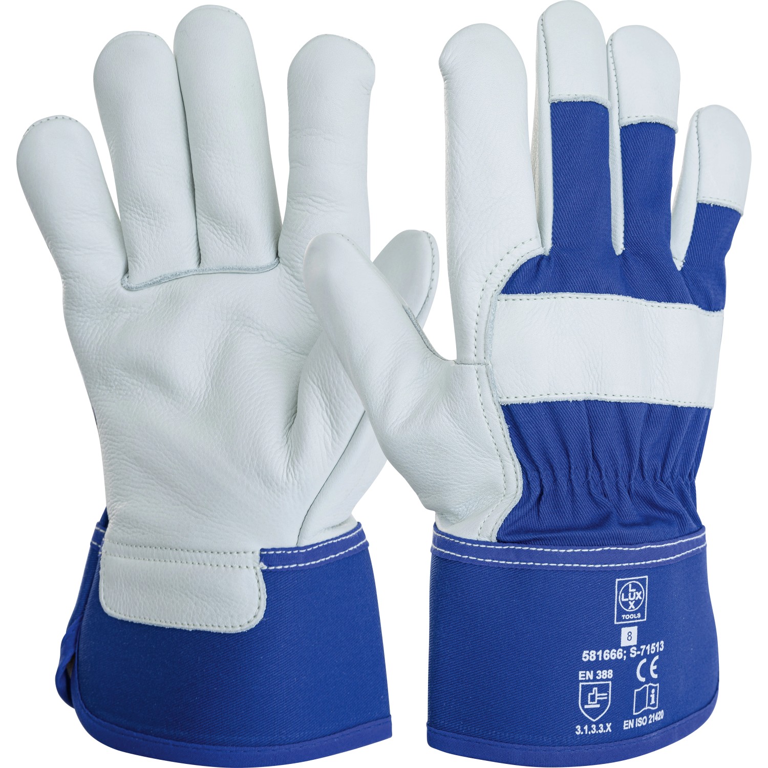 Guanti In Pelle Fiore Bovino Icoguanti - M - DPI 2 Cat. - Gpf / 8 (conf - Foto 2