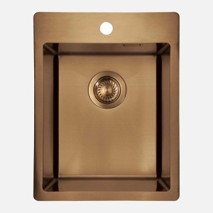 Lavello 1 vasca forma 3 Idrostile Ciego de Ávila 505x200 mm bronzo spazzolato