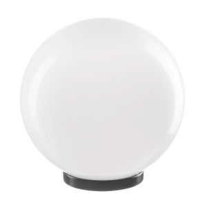 Lampada da esterno sferica bianca t.b.t. per il giardino.