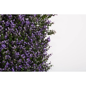 Arelle decorativo con fiori viola, ideale come frangivista o per la progettazione di spazi verdi.