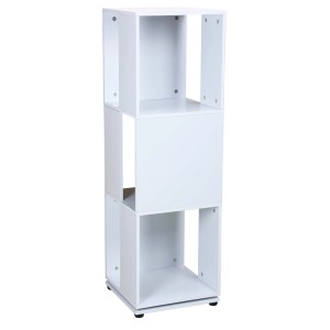 Armadio in pannello truciolare base girevole 3 ripiani 34x34x108 cm bianco