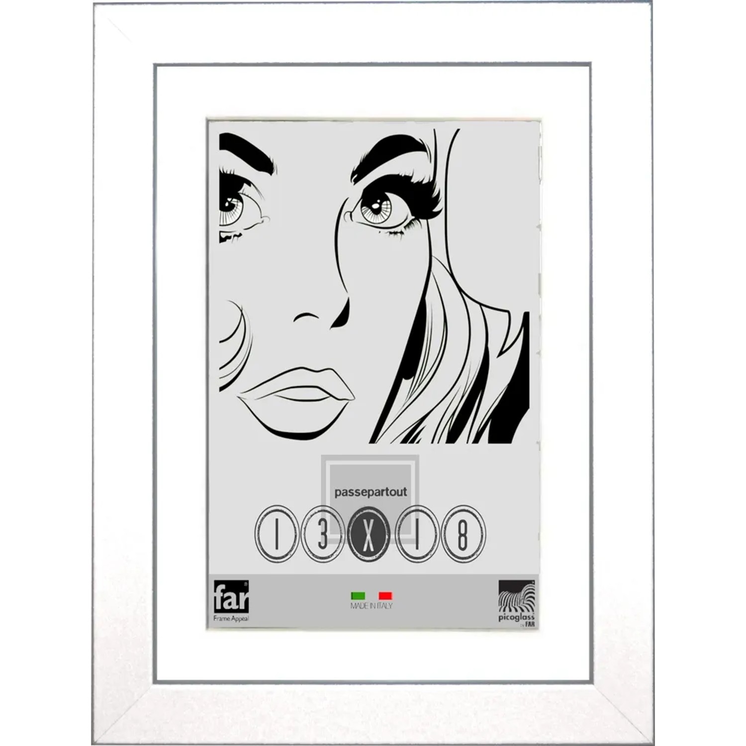 Cornice bianca per foto o stampe artistiche, categoria Cornici.