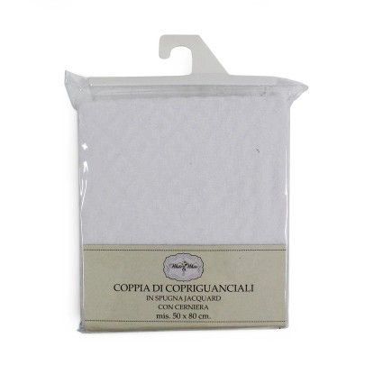 Coppia di copricuscini con cerniera elasticizzato 50x80 cm