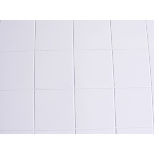 Dettaglio: Paraschizzi da cucina t.b.t. bianco con design a piastrelle.