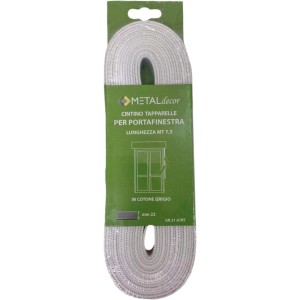 Cintino per tapparelle grigio, lunghezza 7,5 m, in cotone. Accessorio per tapparelle.