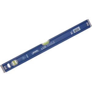 Livella a bolla LUX Alu Classic, 40 cm, blu, con fiala orizzontale e verticale.