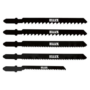 Set di 5 lame per seghetto alternativo con attacco a T per legno e plastica.