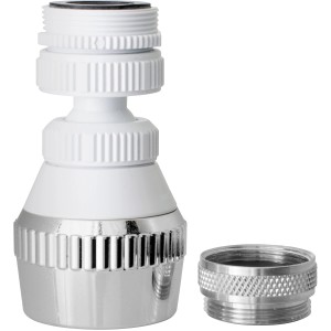 t.b.t. Rompigetto: Aeratore per rubinetto bianco/cromo con adattatore filettato.