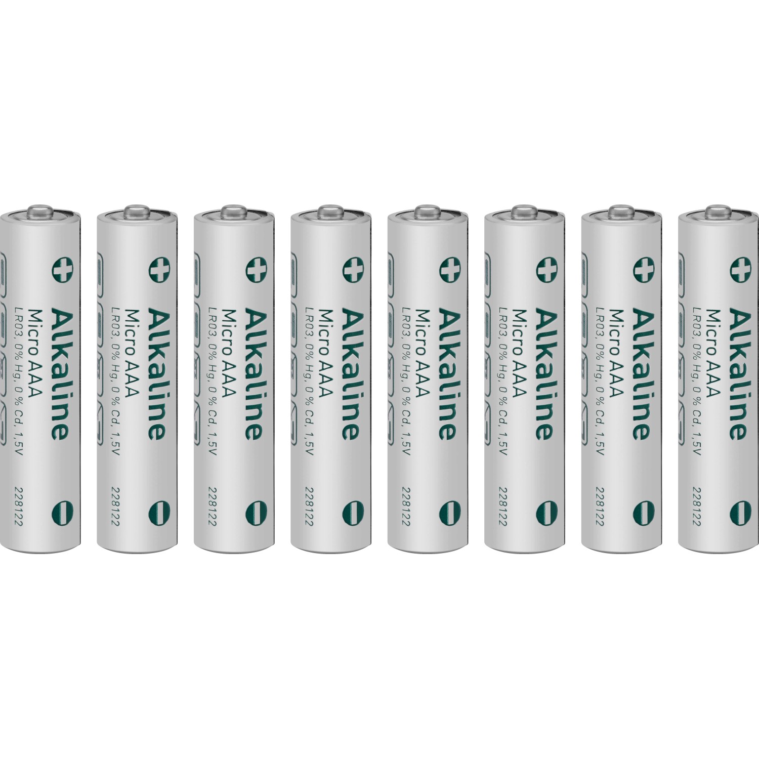 Confezione da 8 batterie Micro AAA alcaline per vari dispositivi, ad es. telecomandi.