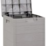 Box da giardino / contenitore grigio aperto t.b.t. con effetto legno.