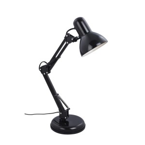 Lampada da scrivania nera dal design classico.