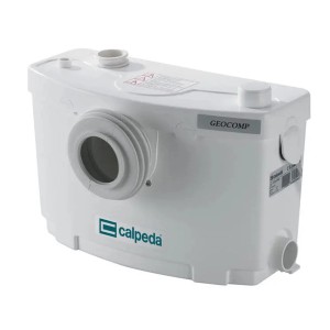 Pompa trituratrice bianca per tubi di scarico WC di Calpeda.