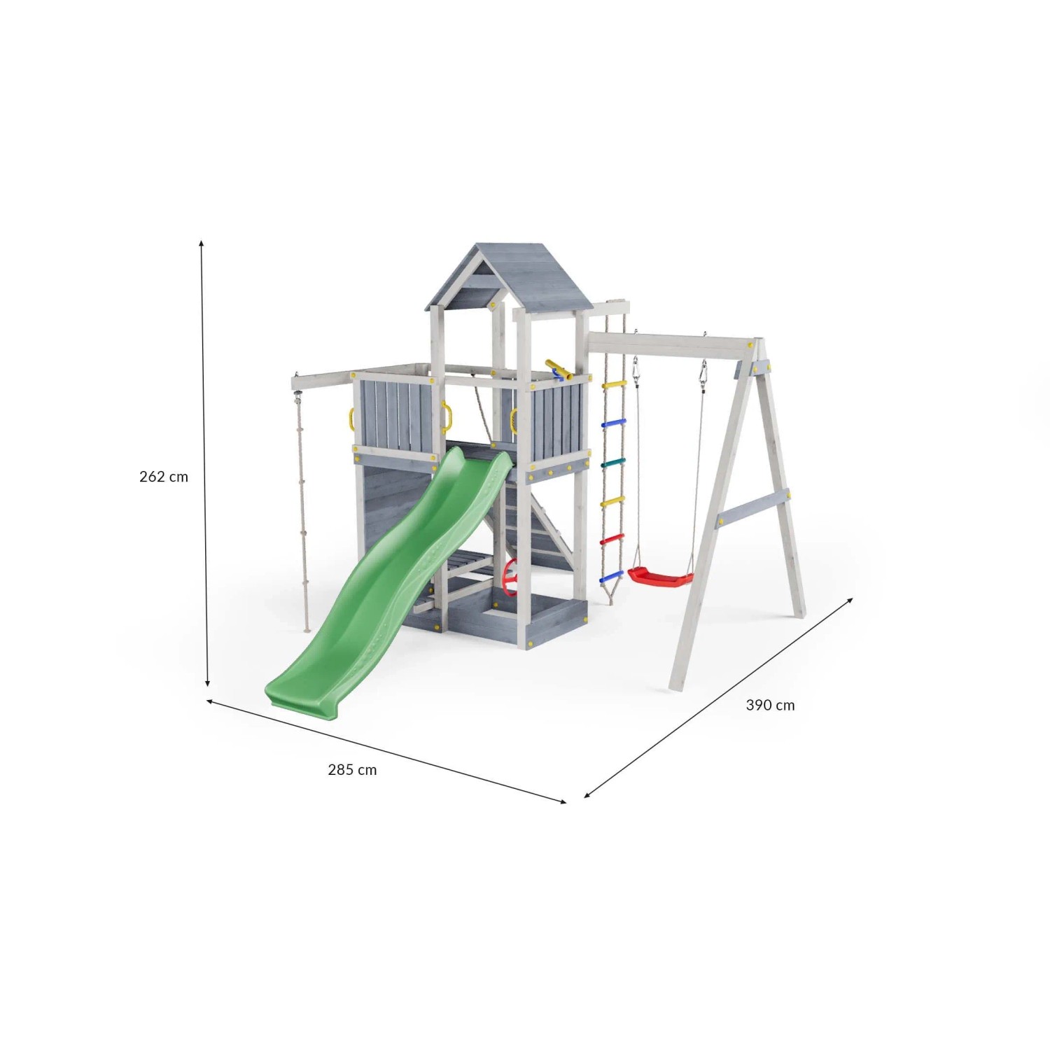 Gioco da giardino Activer con scivolo e altalena 390x285xh262 cm_7