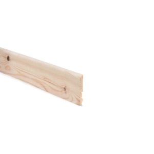Battiscopa in legno impiallacciato grezzo H 7 cm