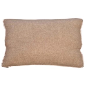 Cuscino con fascia e doppio piping beige 30x50 cm