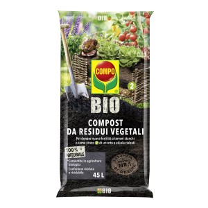 Sacco di terriccio biologico COMPO per aiuole rialzate, 45L. Ideale per migliorare il terreno in giardino.