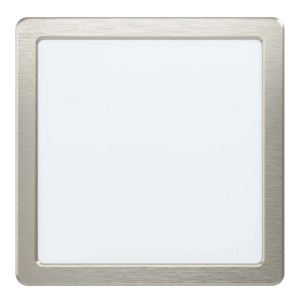 Faretto da incasso LED Eglo Fueva 5 quadrato in nichel opaco, 21,6x21,6 cm. Luce bianca neutra.