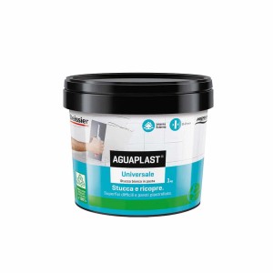 Secchio di stucco universale pronto all'uso Aguaplast, adatto per interni ed esterni.
