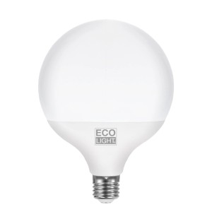 Lampadina LED E27 bianca ECO LIGHT design globo.