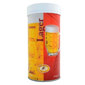 Estratto di malto Lager Mr. Malt in lattina, per la produzione di birra.