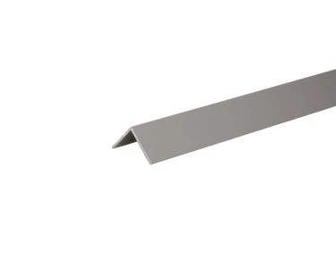 Profilo angolare a L adesivo 2,6 m 20x20 mm in pvc grigio opaco